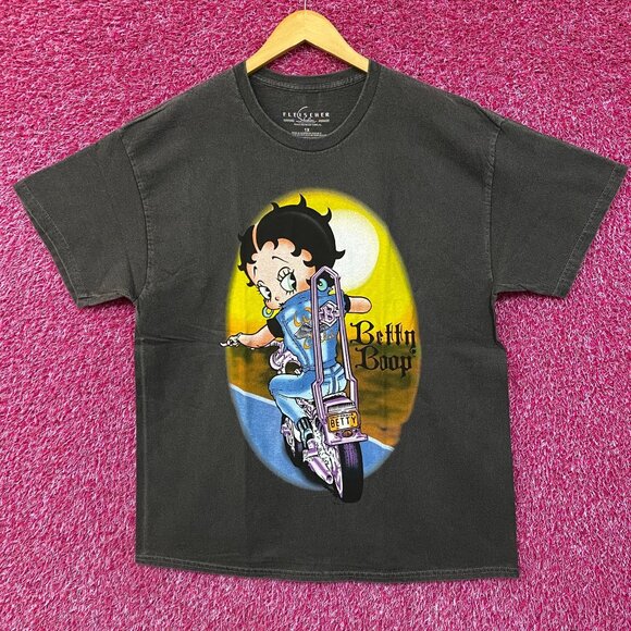 Betty Boop Wild Child Motorcycle Biker Graphic T-Shirt 1X - Picture 1 of 5